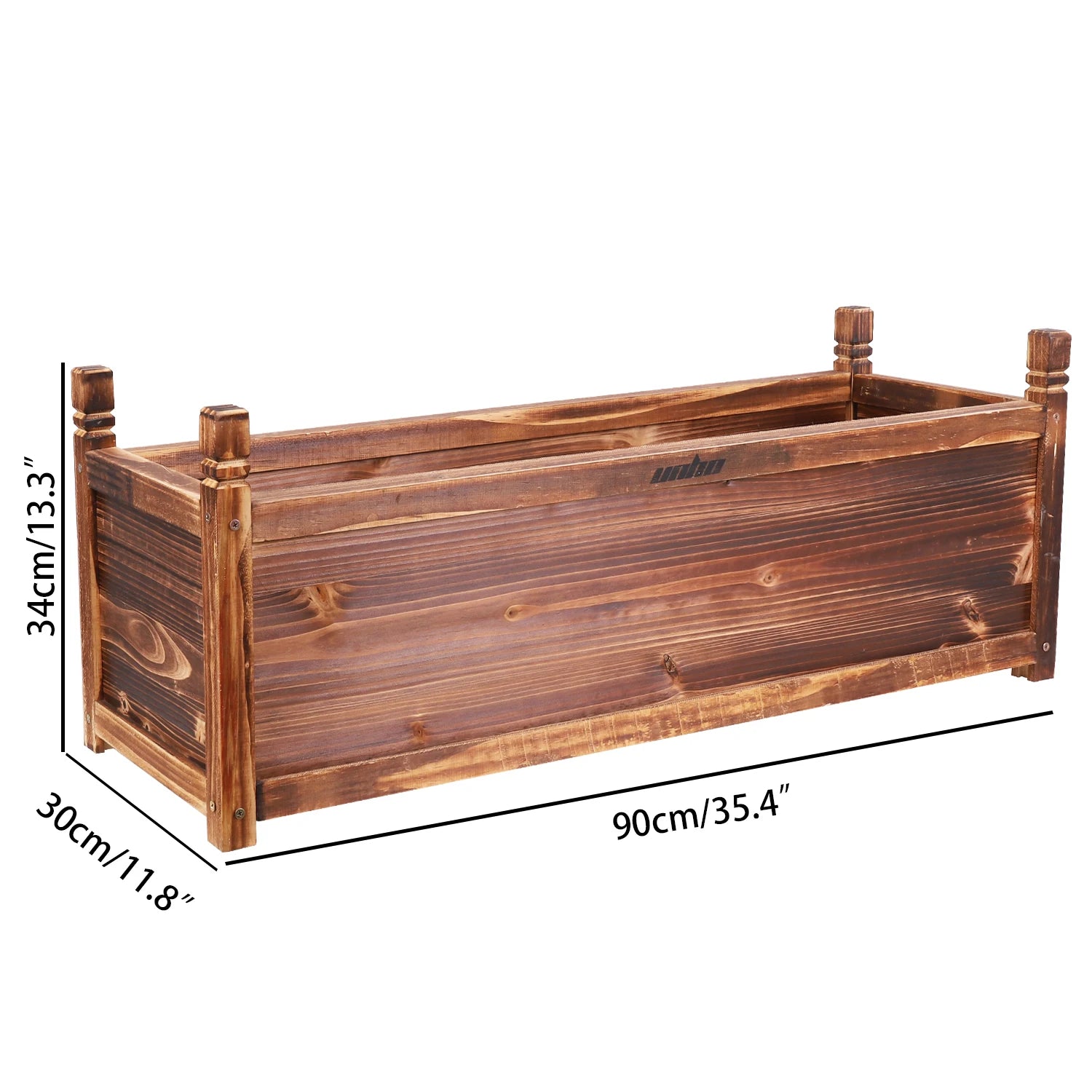 Wooden Raised Garden Bed Planter Box | Pine Wood Flower & Vegetable Herb Planter Indoor/Outdoor