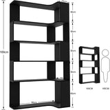 5-Tier Corner Bookshelf Triangular Wood Open Shelf | 169cm Freestanding Storage Unit for Living Room