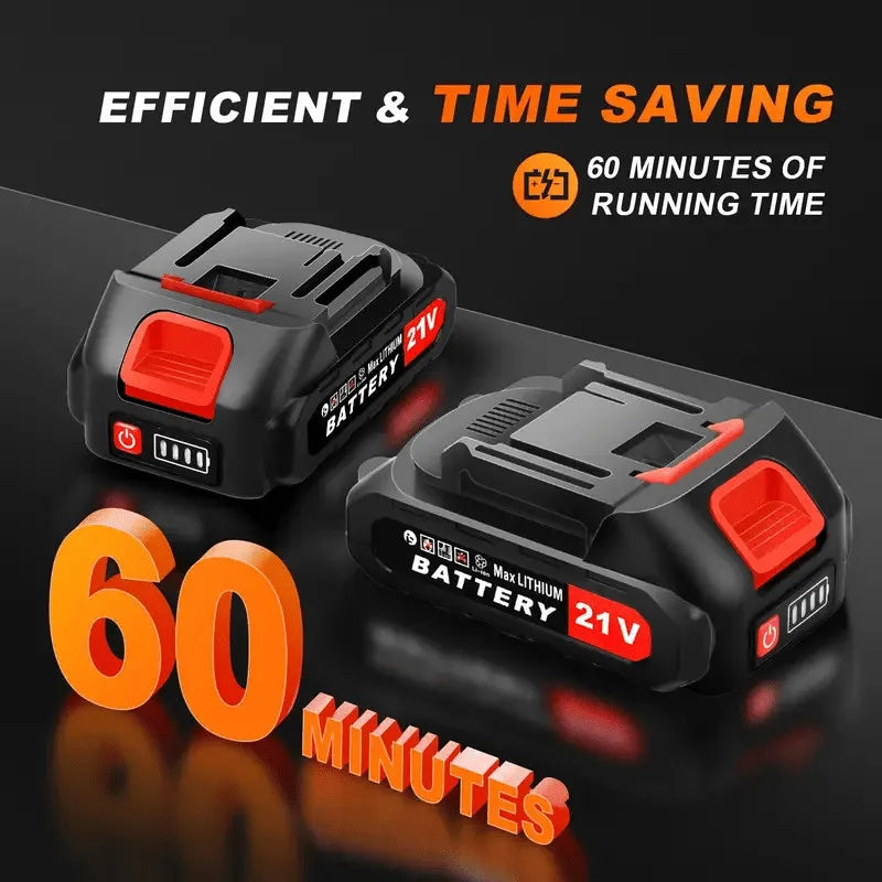 2-in-1 Cordless Leaf Blower and Vacuum, 21V with 120mph Air Speed