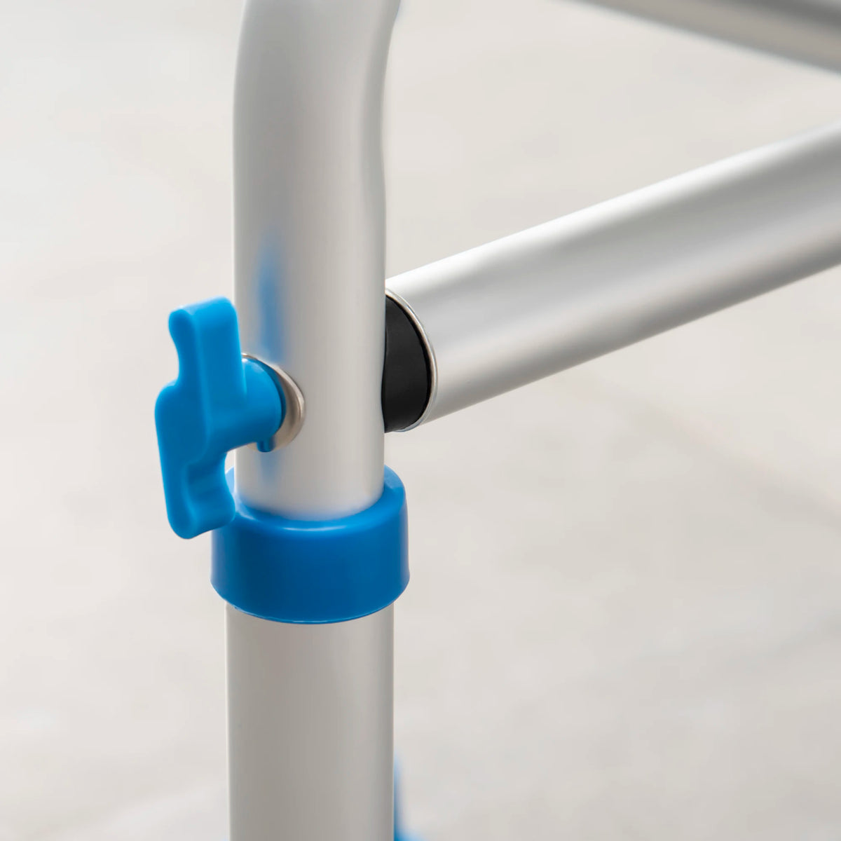 Adjustable Shower Stool with Foot Pads for Elderly and Disabled, Blue