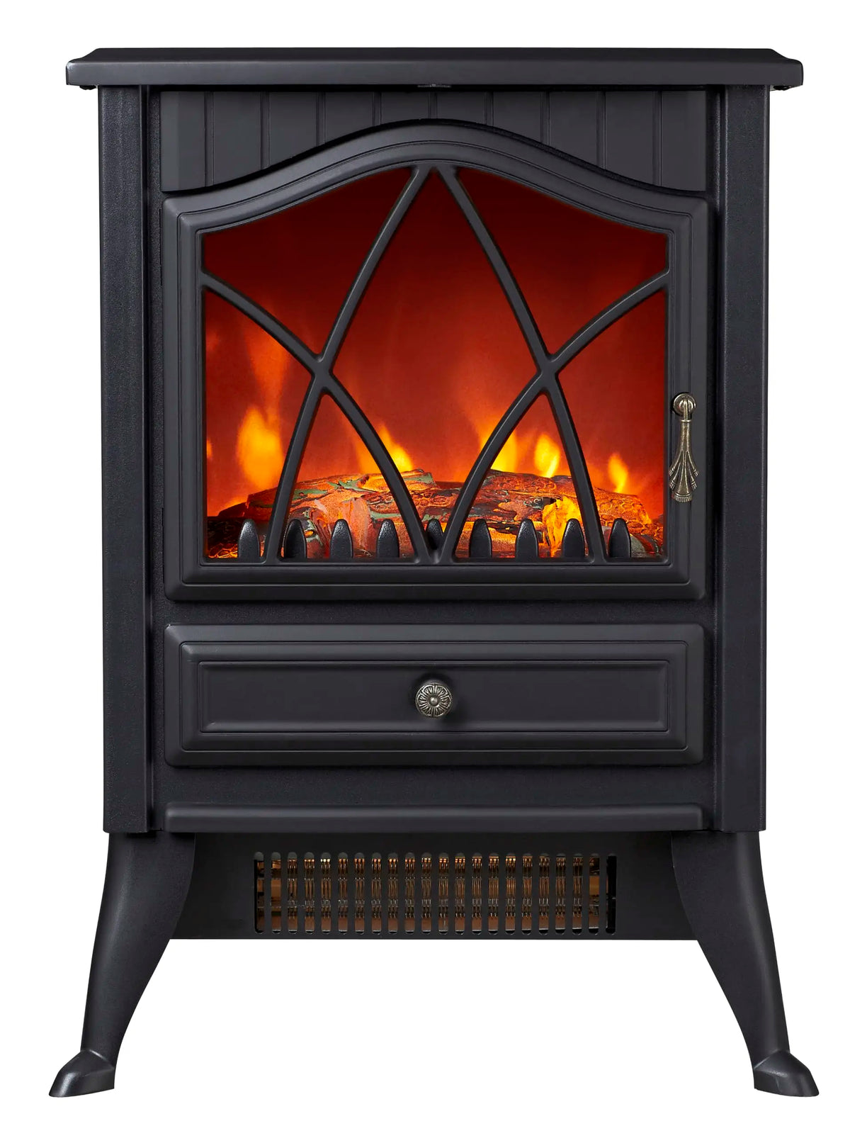 Freestanding Electric Fireplace Heater, 900W/1800W with Thermostat