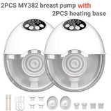 Breast Pump Electric Handsfree BPA Free with Heating & UV Sterilize Lid Optional Wireless Upgrade Wearable Breastfeeding Pump