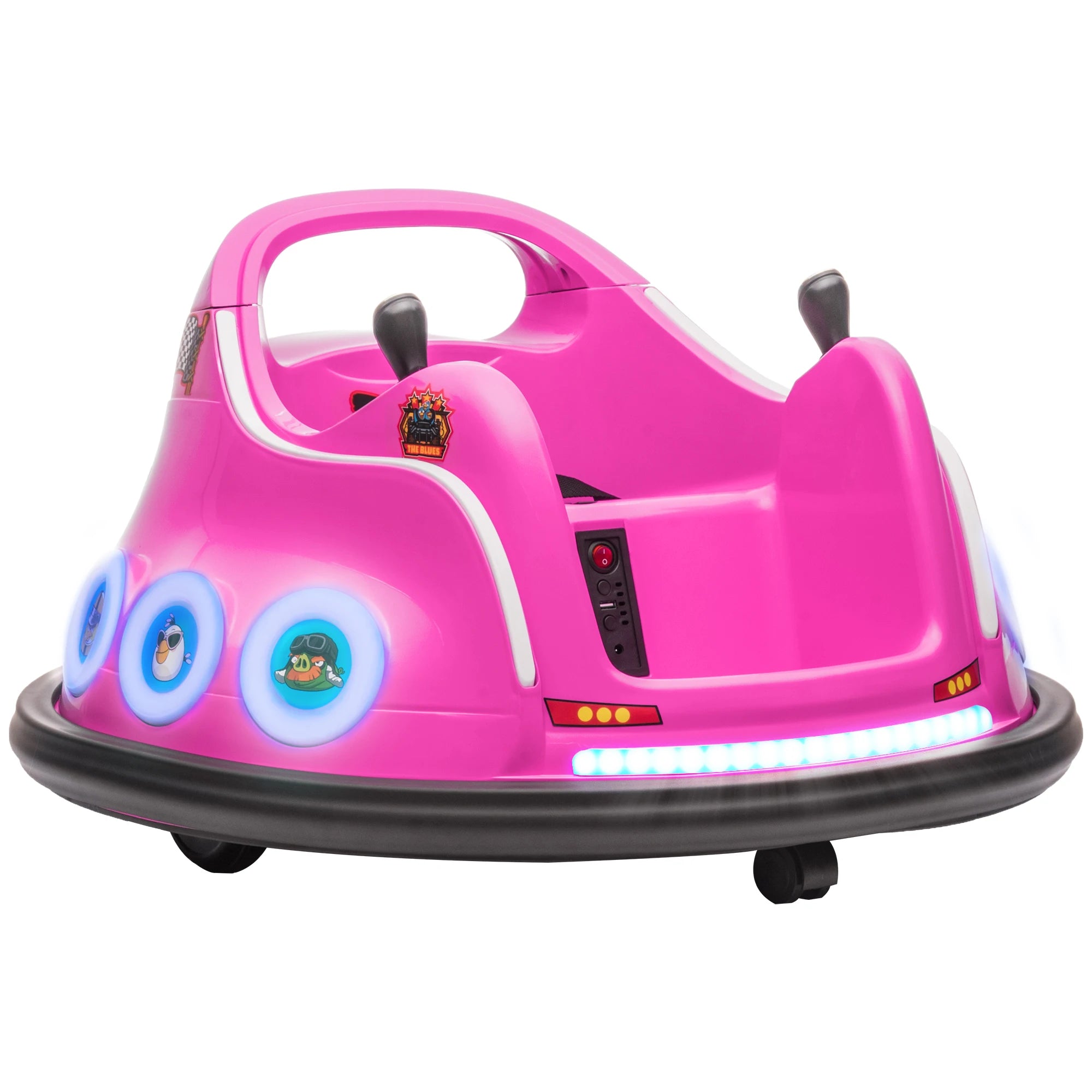 Angry Birds Licensed Kids Bumper Car | 360° Spin Remote Control Ride-On with LED & Music