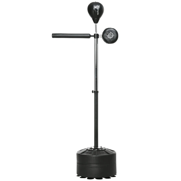 SPORTNOW Adjustable Speed Bag Stand Reflex Bar Punching Pad Black Boxing Training for Home Gym
