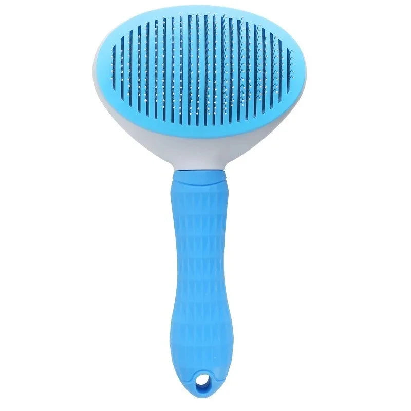 Self-Cleaning Pet Slicker Brush | Dematting Comb & Hair Remover for Dogs & Cats