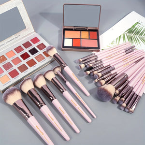 30Pcs Professional Makeup Brush Set Foundation Concealers Eye Shadows Powder Blush Blending Brushes Beauty Tools with Bag