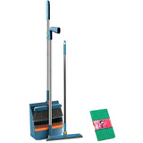 Broom and Dustpan Set Long Handle Folding Cleaning Set with Hair Comb Teeth