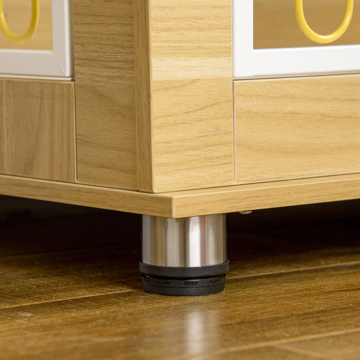 Dog Crate Furniture, Dog Crate End Table w/ Soft Cushion, Double Door