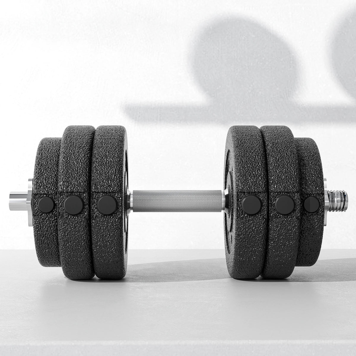 30kg Adjustable Dumbbells Set, Hand Weights for Home Gym and Strength Training, Black