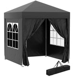 2 x 2m Pop Up Garden Gazebo with Removable Walls, UV-Resistant Oxford Cover and Carry Bag