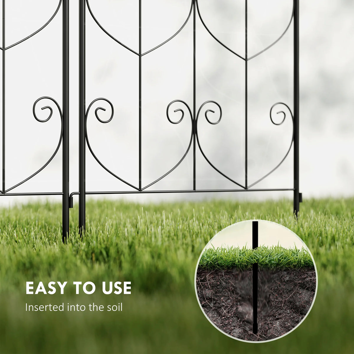 Set of 2 Metal Garden Trellis, Decorative Trellis Panels for Climbing Outdoor Plants