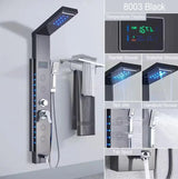 Rain Waterfall LED Shower Panel | Digital Temp Display Shower Column Tower with Bidet