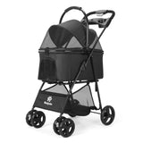 3 in 1 Pet Stroller with Removable Carrier – Foldable All-Terrain Dog & Cat Travel Stroller