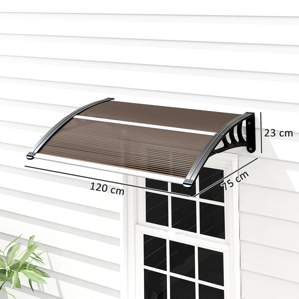 Outdoor Window Door Canopy, Fixed Awning, Porch UV Water Cover
