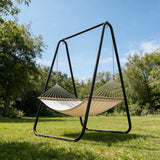 A-Frame Metal Hammock Chair Stand, Heavy Duty Swing Support Rack with Anti-Slip Rubber Mat