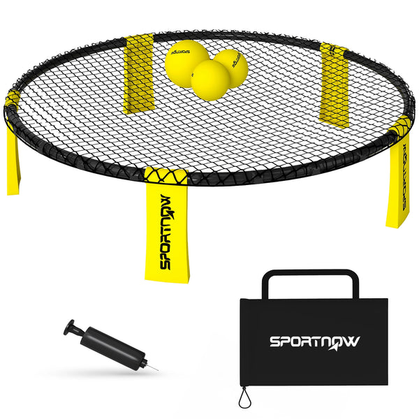 Spike Game Set with Net, 3 Balls, Pump and Carry Bag