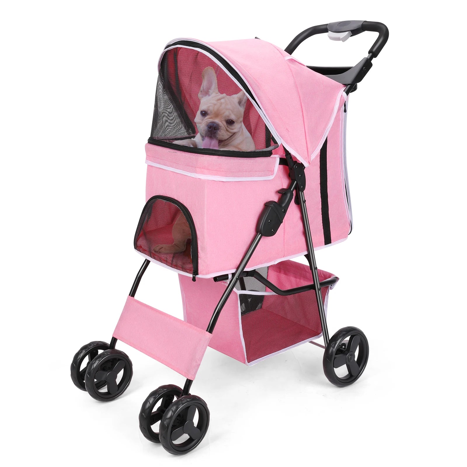 Outdoor Puppy Stroller Lightweight Folding Universal Wheels for Small Medium Dogs Cats Travel