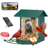 Smart Bird Feeder with 2K AI Camera Identifies 16000+ Bird Species Solar Powered with 32GB SD Card and Cloud Storage