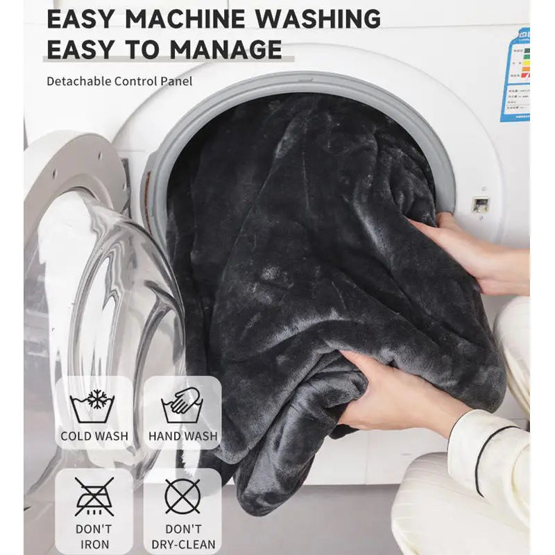 Heated Wearable Throw Blanket with Temperature Control