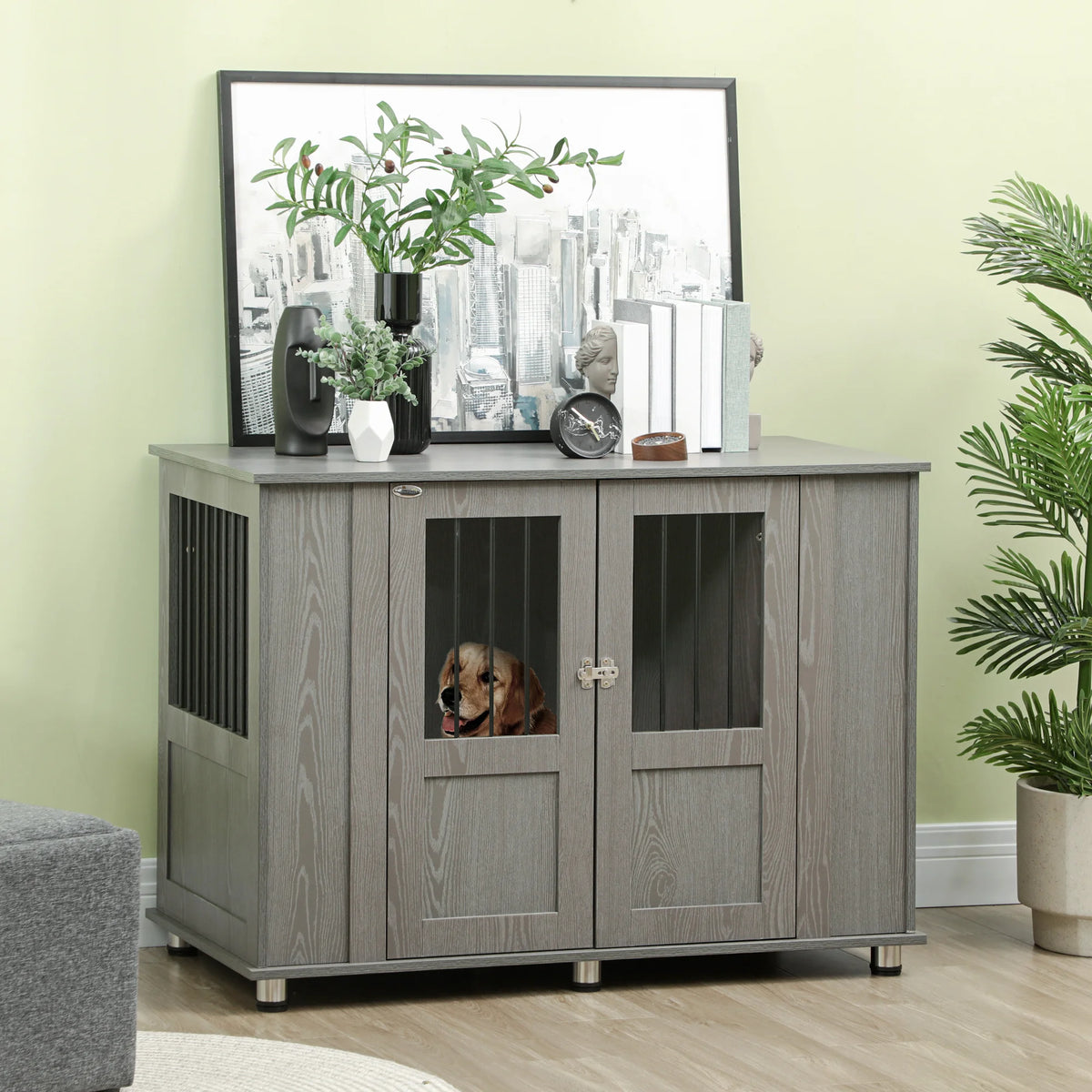 Dog Crate Kennel Cage for Extra Large Dog, Indoor End Table
