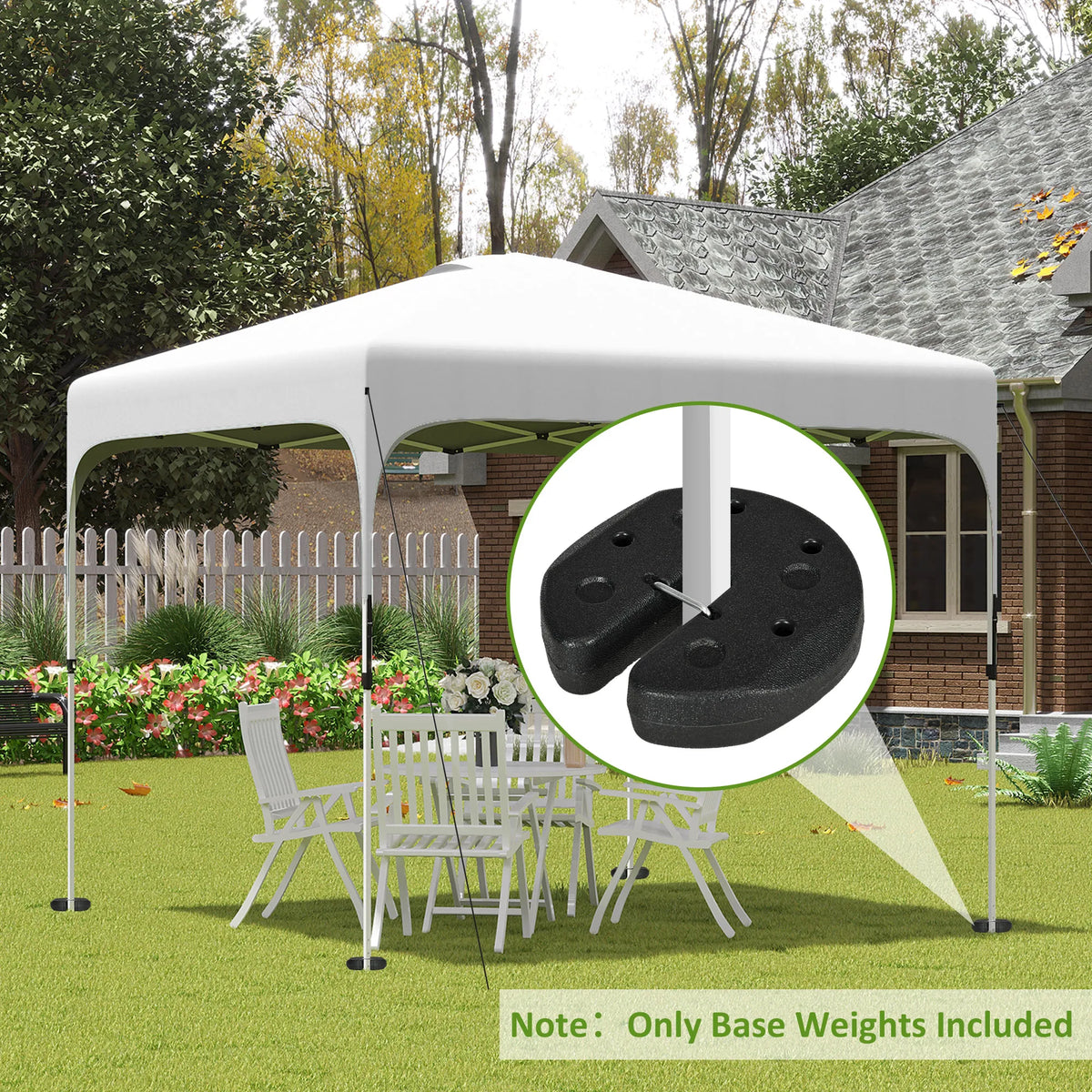 Gazebo Weights Set of 4 with Reinforcing Pins and Carry Belt, 12kg