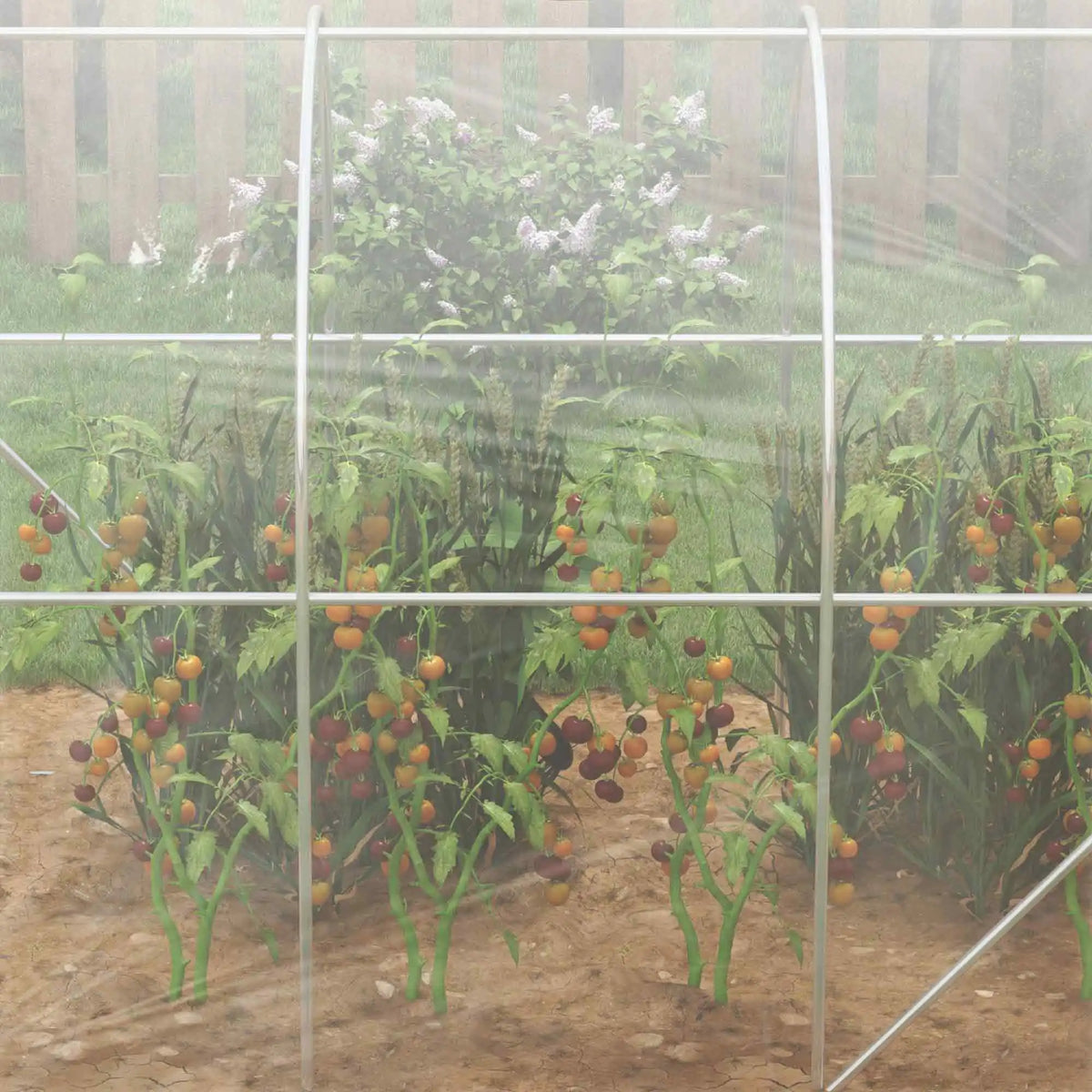 Polytunnel Greenhouse with Pe Cover, Walk-In Grow House, 3 X 2 X 2m