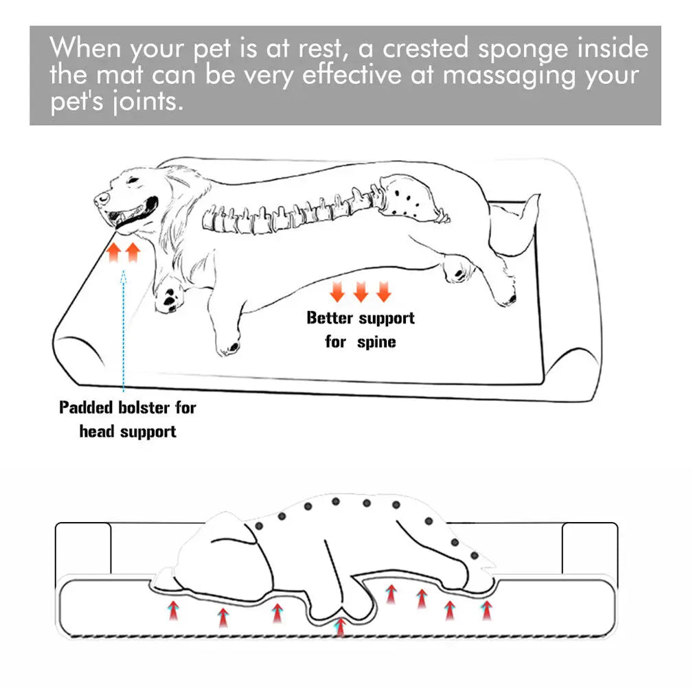 Extra Large Orthopedic Dog Bed Mattress Removable Washable Cover Sponge Foam M-2XL for Big Dogs