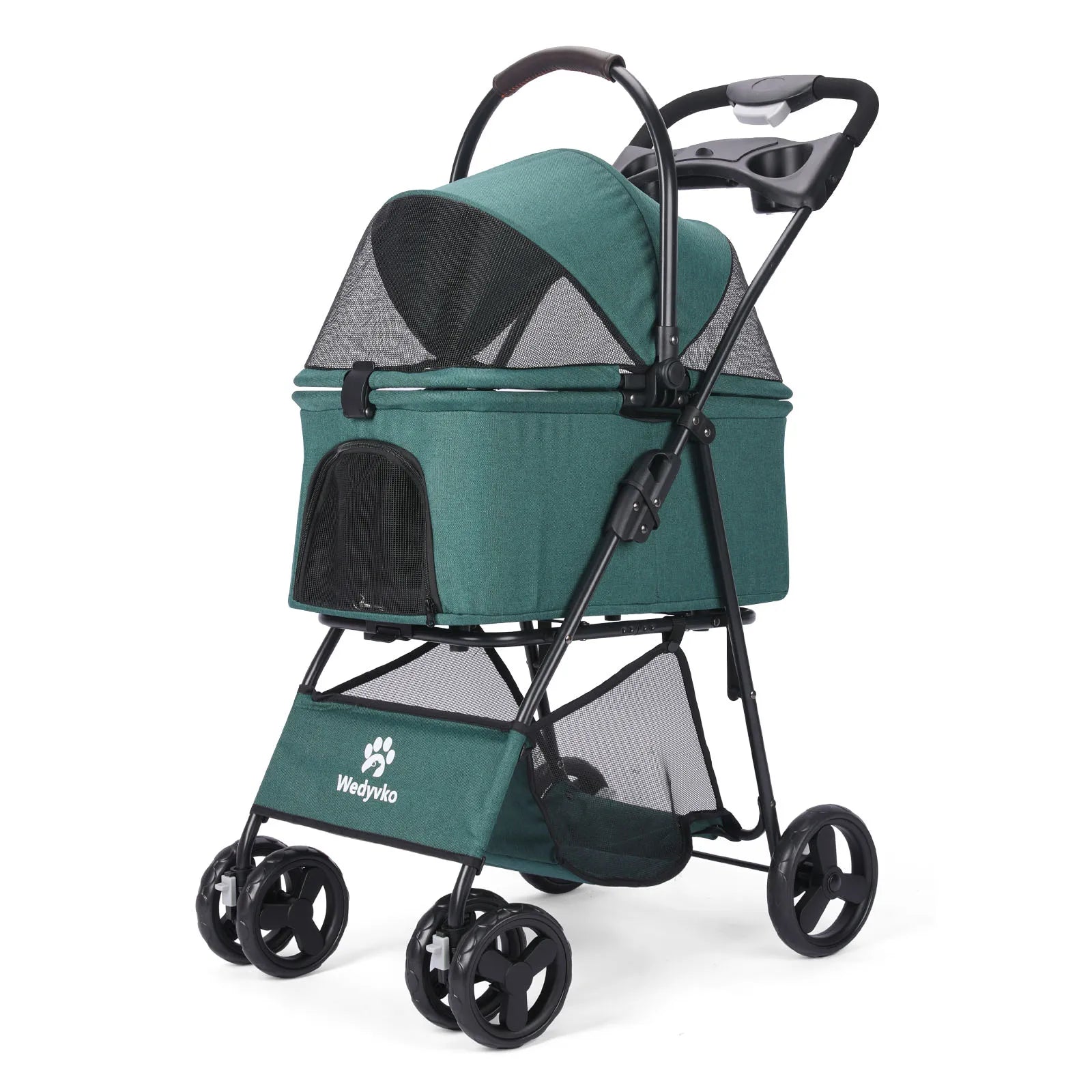 3 in 1 Pet Stroller with Removable Carrier – Foldable All-Terrain Dog & Cat Travel Stroller