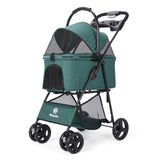 3 in 1 Pet Stroller with Removable Carrier – Foldable All-Terrain Dog & Cat Travel Stroller