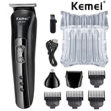 Kemei KM-1506 3-in-1 Electric Shaver & Hair Trimmer | USB Rechargeable Nose & Body Grooming Kit