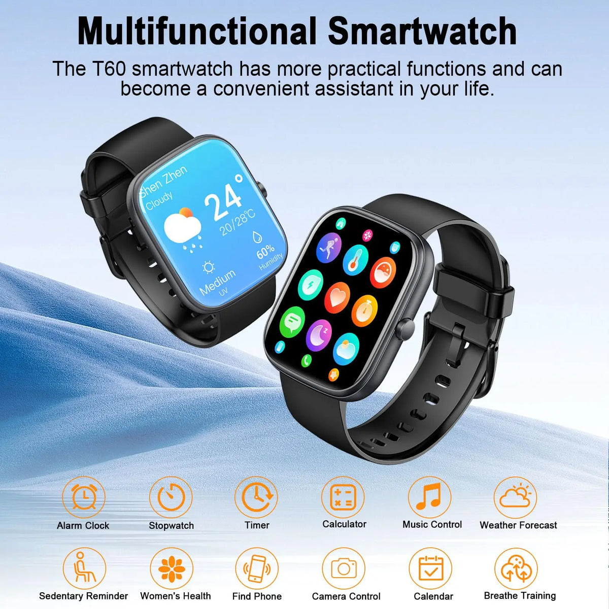 1.91" Smart Watch with Call & Answer, IP68 Waterproof Fitness Tracker, Heart Rate & Sleep Monitor