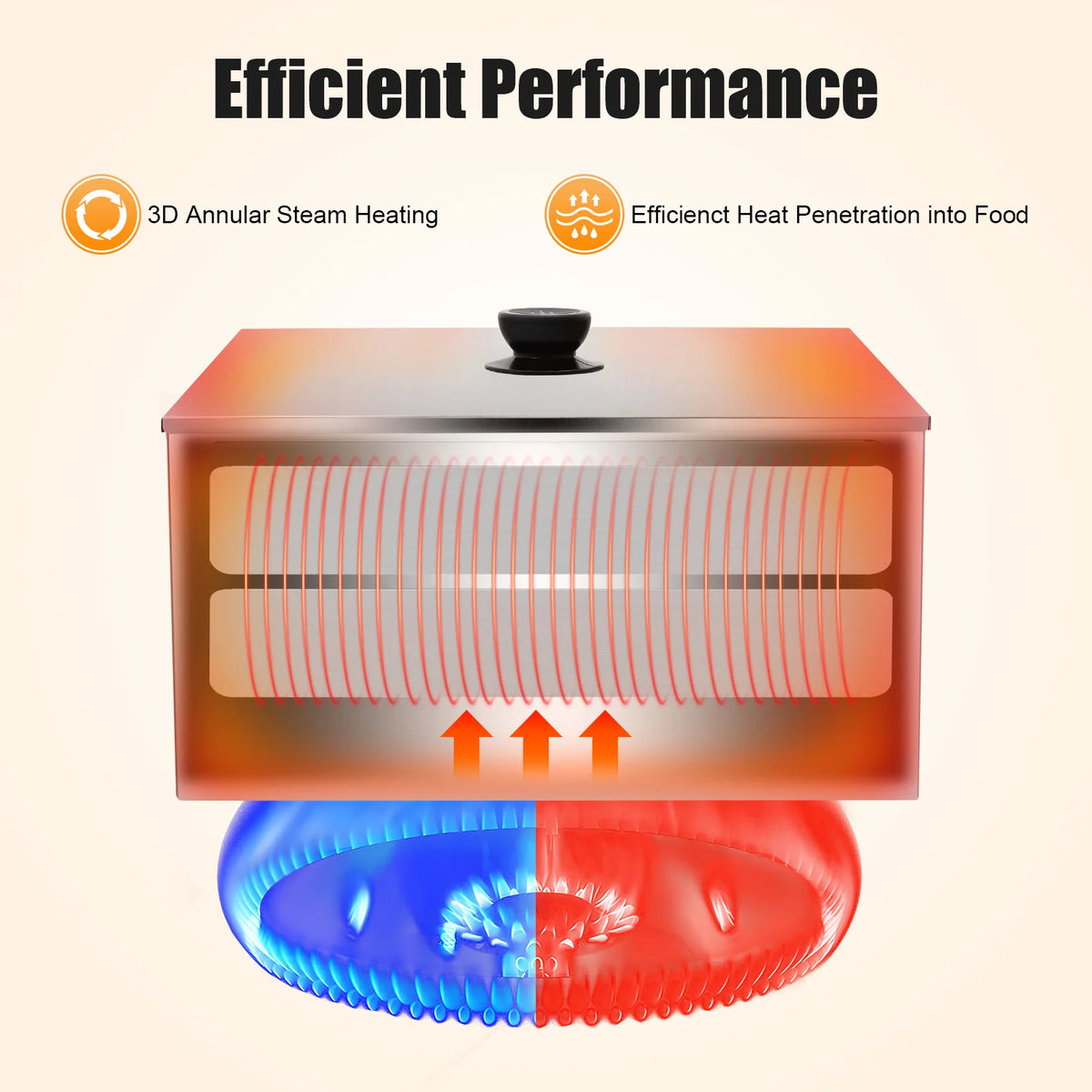 Stainless Steel Double Layer Food Steamer with Tray, Rice Noodle Roll Cooker