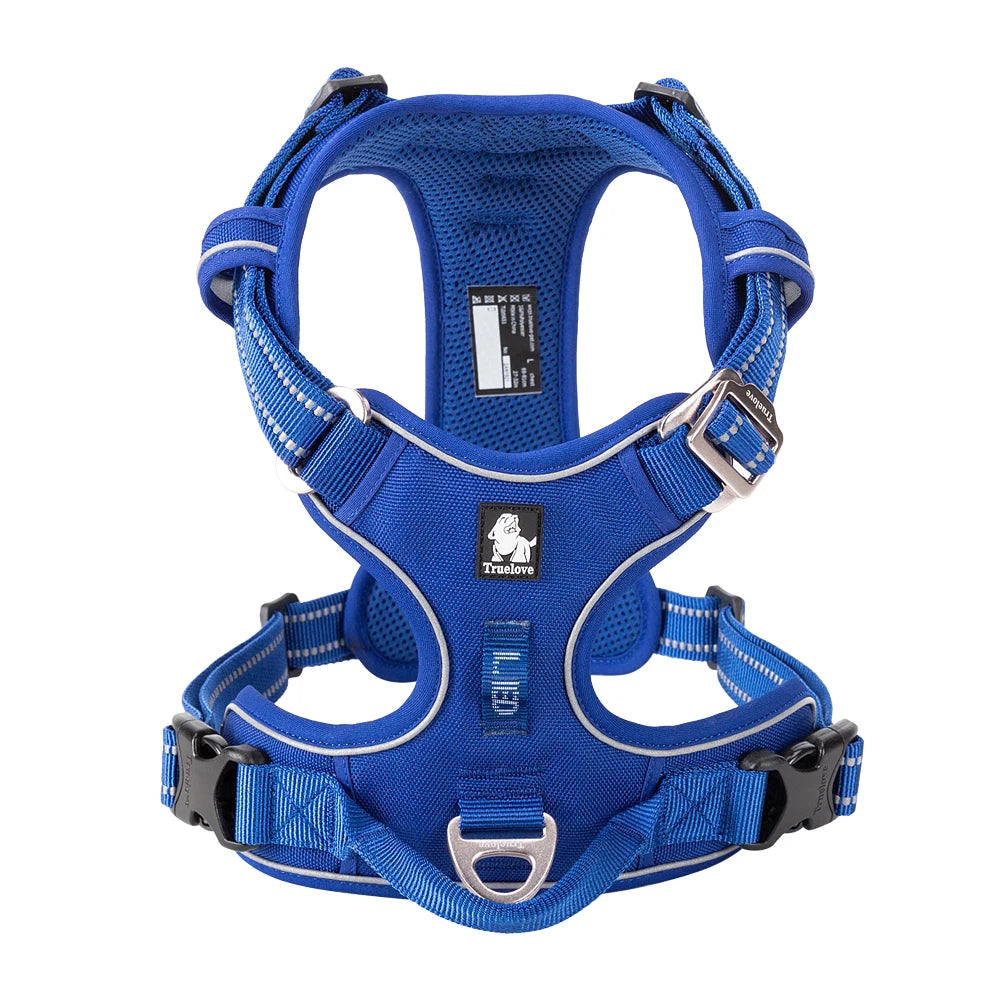Truelove No Pull Dog Harness Reflective Breathable XS-XL Sizes for Small Medium Large Dogs Night Walking