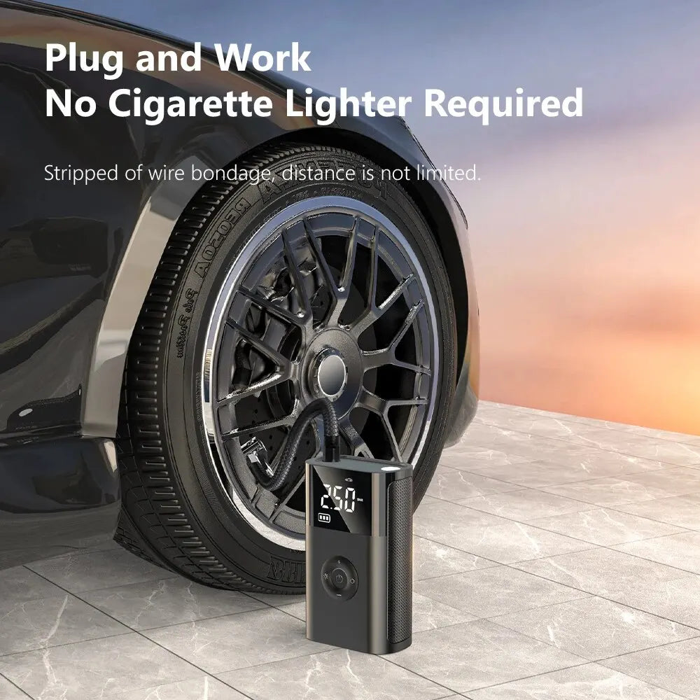 Mini Air Compressor 12V 150PSI Portable Electric Air Pump Car Tire Inflator for Motorcycle Bicycle Tire Air Filling Pump