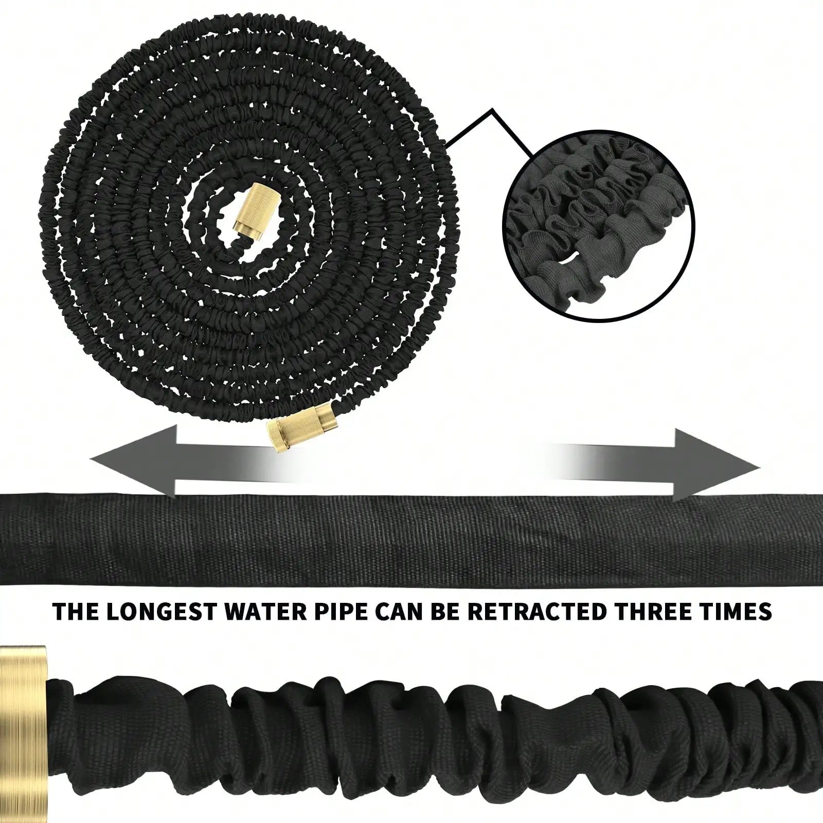 75-200FT Expandable Garden Hose 3x Expandable 7 Spray Patterns for Pets Cars Gardens Patios