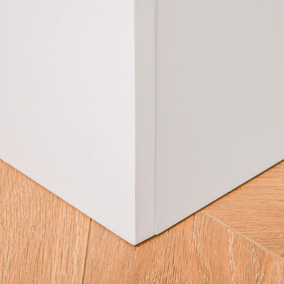 Kids Wooden Toy Box with Book Slot and Gas Hinge Lid MDF Storage Chest with Vents White and Wood Effect