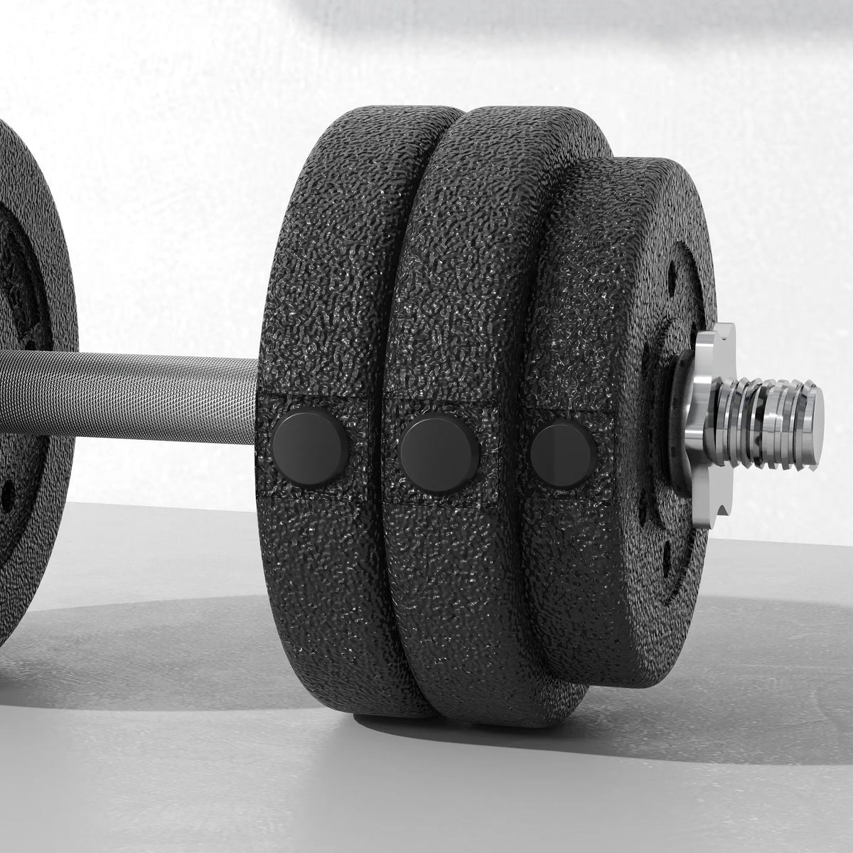 30kg Adjustable Dumbbells Set, Hand Weights for Home Gym and Strength Training, Black