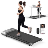 2.5HP Walking Pad Treadmill 300lbs Capacity LCD Display Bluetooth App Connected for Home Fitness