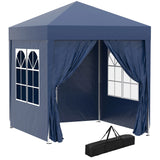 2 x 2m Pop Up Garden Gazebo with Removable Walls, UV-Resistant Oxford Cover and Carry Bag
