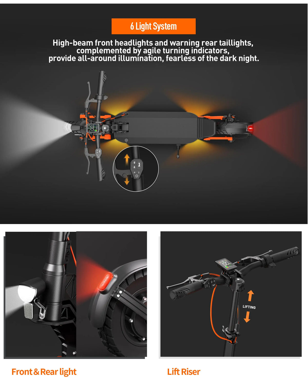 S5-Z Electric Scooter 600W with 48V 13Ah Battery, 10 Inch Off-Road Air Tyres and Turn Signals