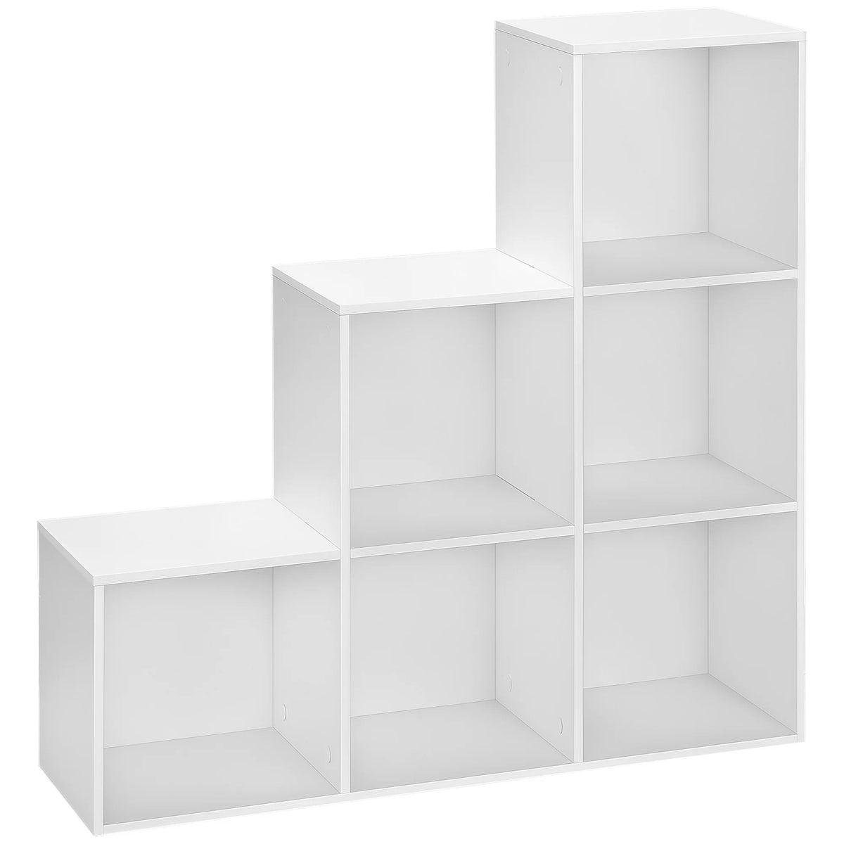 Storage Cabinet with 6 Cubes, Closet Organiser with 3-Tier Shelf, White