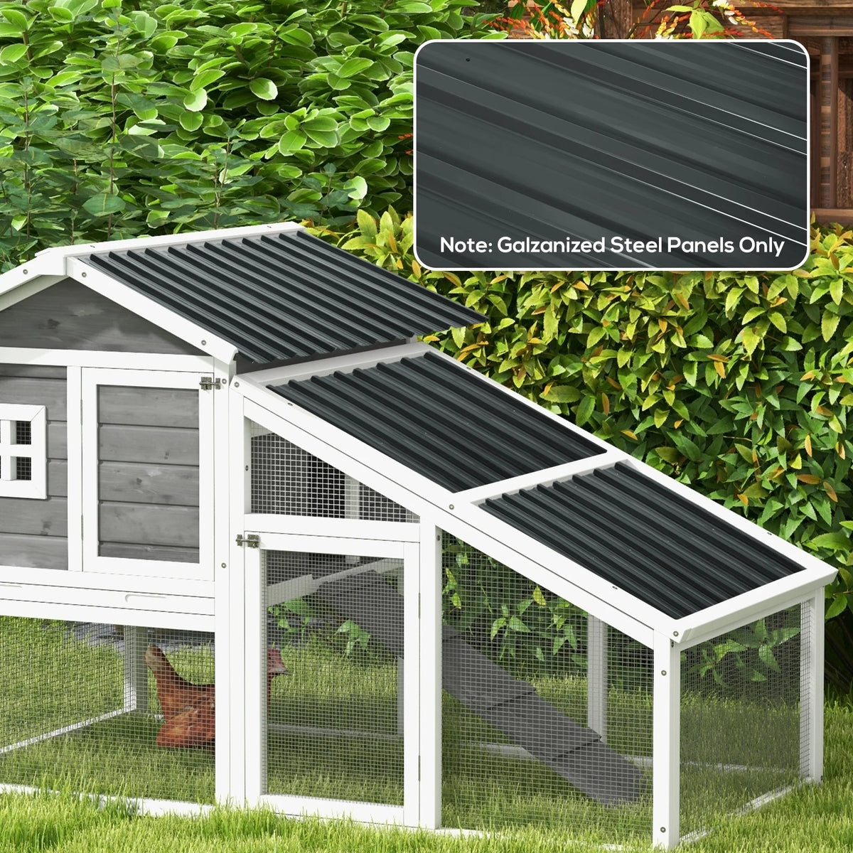 12 Pack Corrugated Galvanised Steel Roofing Sheets, 129 x 45cm, Dark Grey