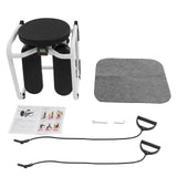 Mini Hydraulic Stepper with Resistance Bands LED Display 150kg Capacity for Home Fitness Legs Arms Waist