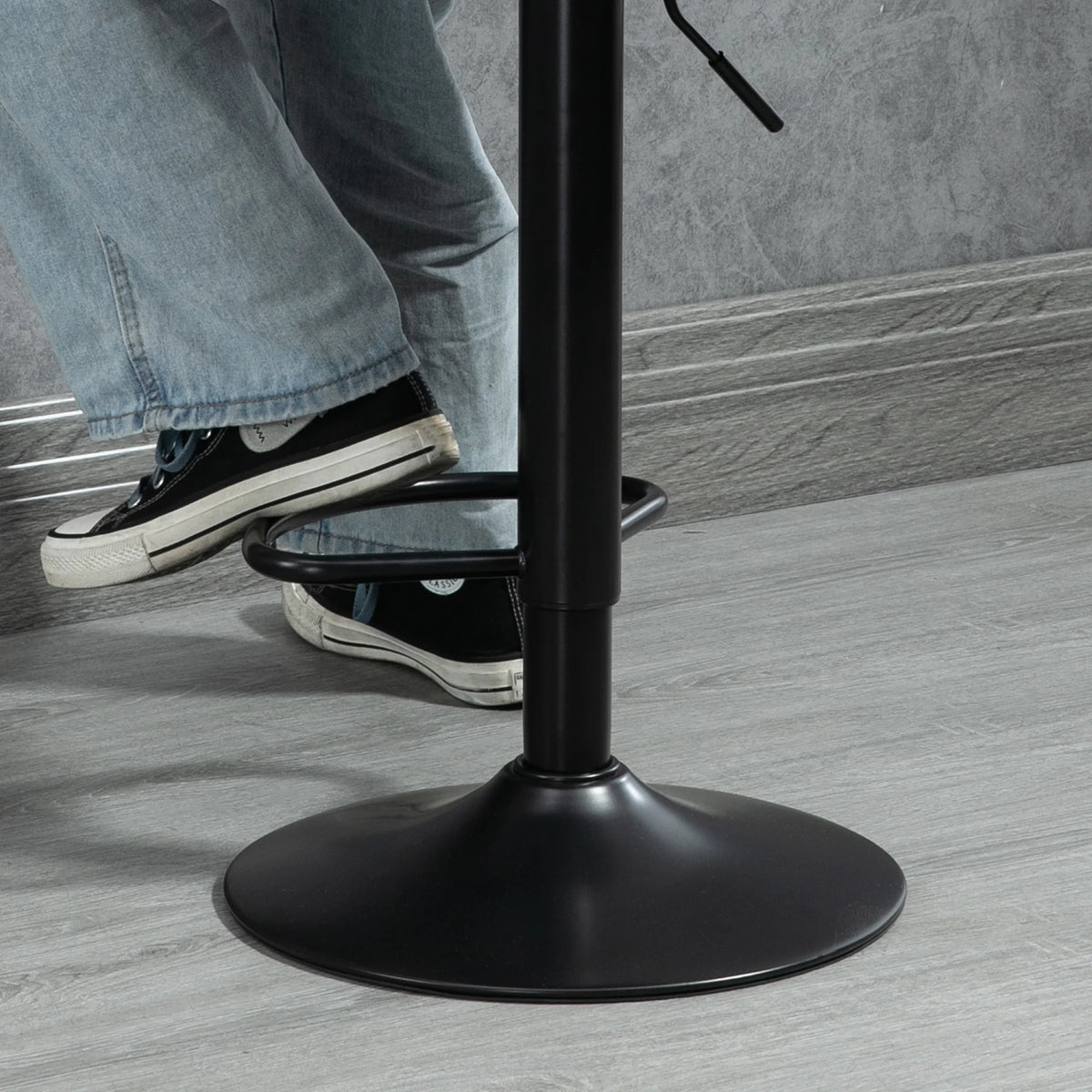 Set of 2 Microfibre Retro Tub Bar Stools with Footrest, Metal Frame, Brown