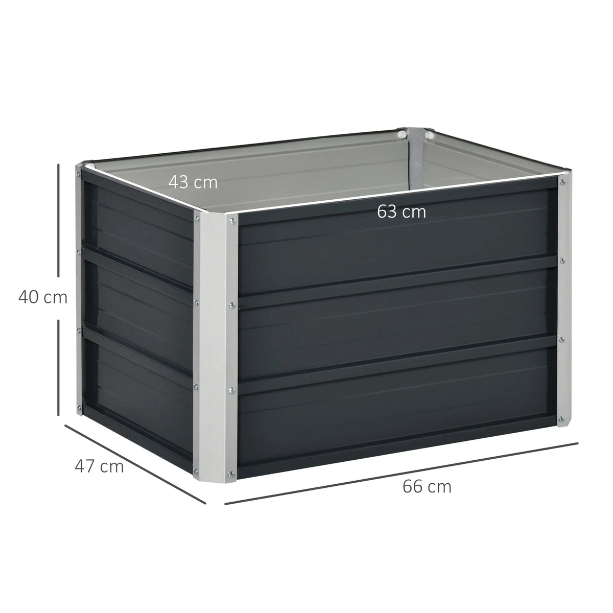 Raised Garden Bed Elevated Metal Planter Box for Vegetables, Herbs, Flowers