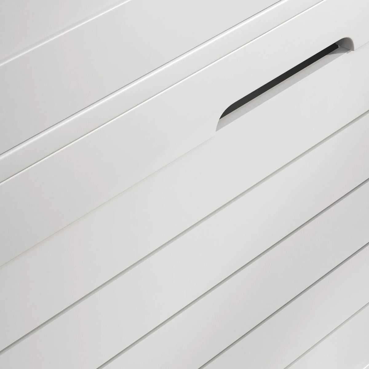 Narrow Shoe Storage Cabinet with 3 Flip Drawers, White