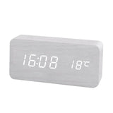 Niditon Wooden LED Alarm Clock | Digital Desk Clock with Temperature Display & 3 Alarms