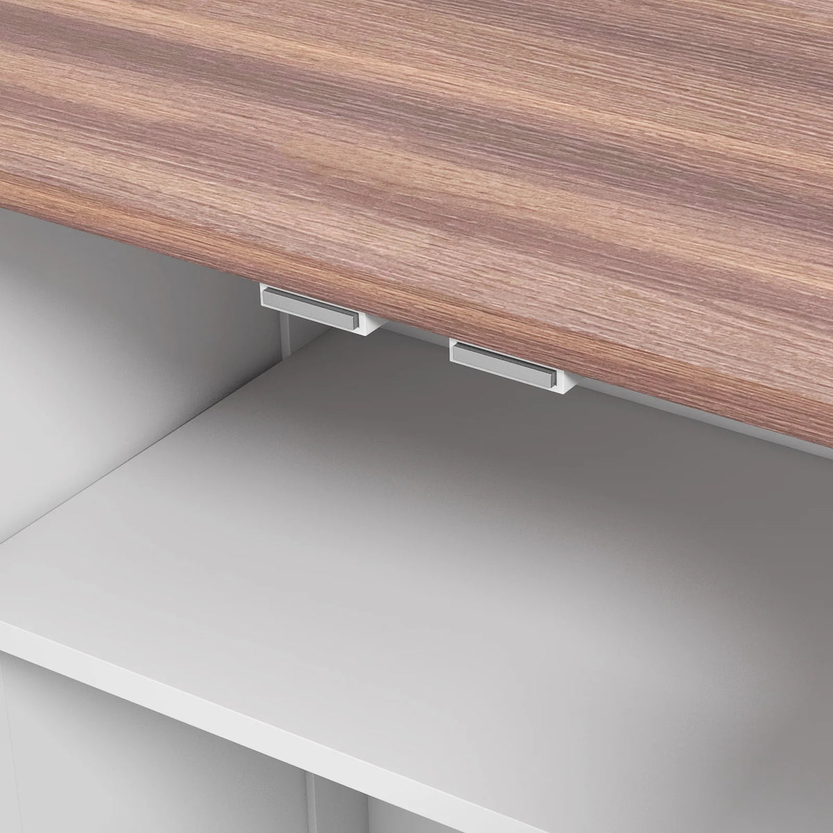Dog Feeding Station with Storage Cabinet and 2 Hidden Bowls 80x60x35cm with Side Hooks White