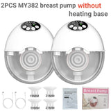 Breast Pump Electric Handsfree BPA Free with Heating & UV Sterilize Lid Optional Wireless Upgrade Wearable Breastfeeding Pump