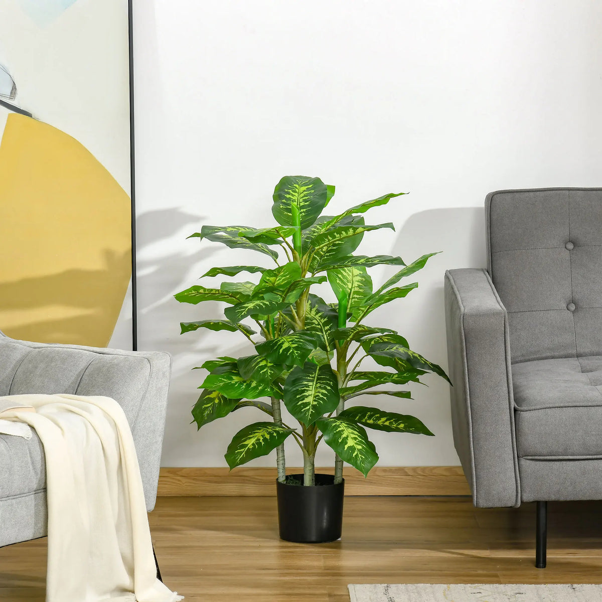 95cm Artificial Evergreen Tree Fake Plant in Pot Indoor Decor